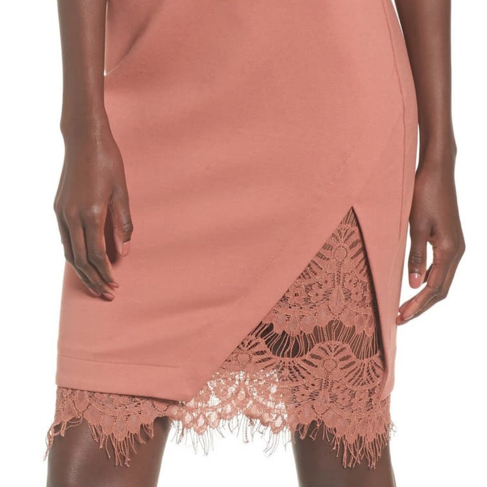 ASTR THE LABEL Lace Sexy Plunging Bodycon Dress - Picture 8 of 8